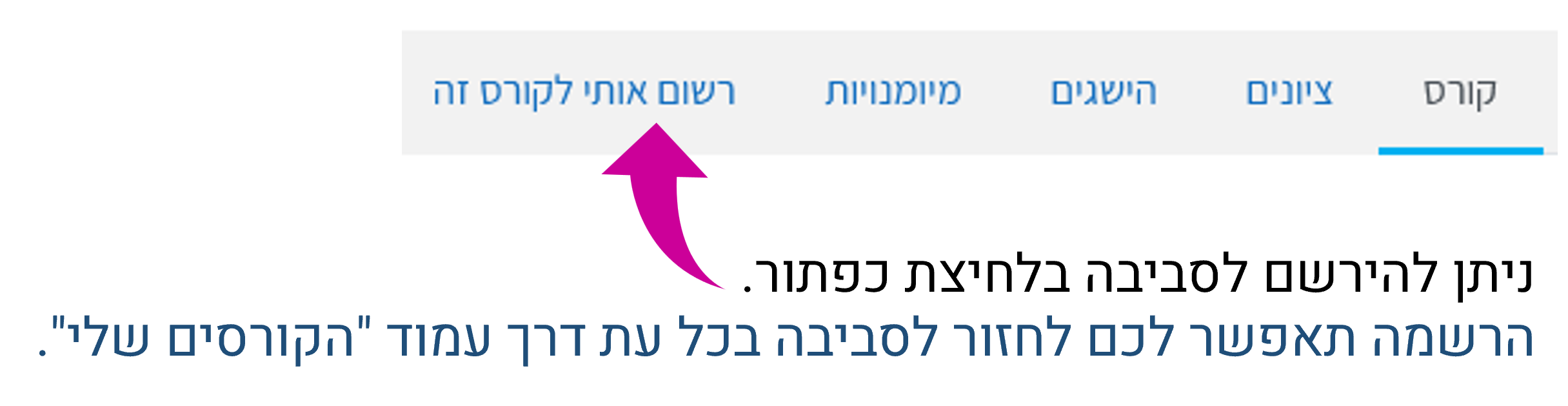 הרשמה לסביבה